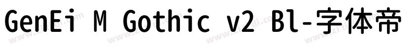 GenEi M Gothic v2 Bl字体转换